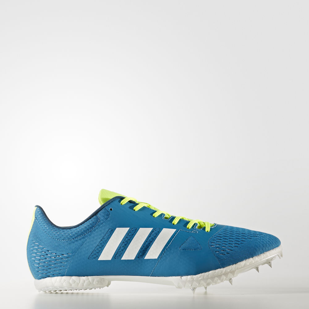 Adidas Adizero Middle-distance με καρφια - παπουτσια για τρεξιμο ανδρικα - Μπλε/Ασπρα,Μέγεθος: EU 36